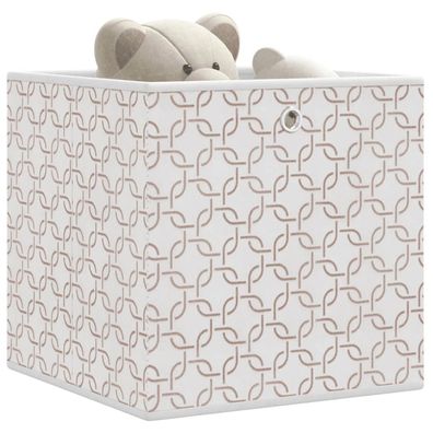 vidaXL Faltboxen 10 Stk. Creme 32x32x32 cm Vlies