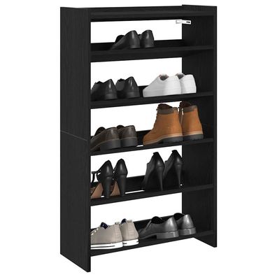 vidaXL Schuhregal Schwarz 60x25x100 cm Holzwerkstoff