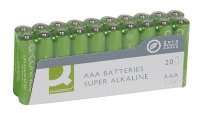 Q-CONNECT KF10849 Super Alkaline Batterien - Micro/AAA/LR03/MN2400, 1,5 V