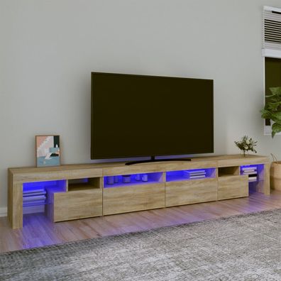 vidaXL TV-Schrank mit LED-Leuchten Sonoma-Eiche 260x36,5x40 cm