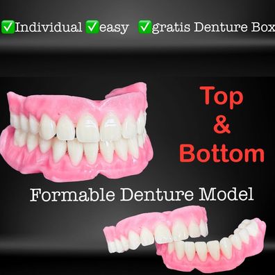 Premium DIY Zahnkit Denture Model, formbare Prothese, Schaumodell Zahnersatz