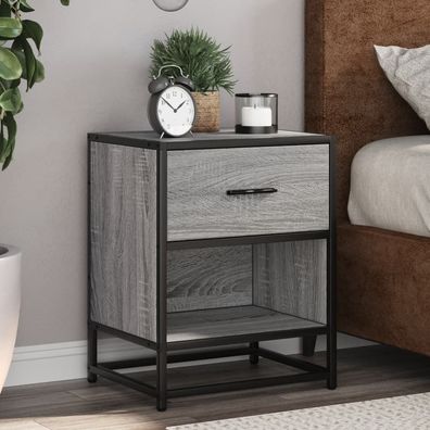 vidaXL Nachttische 2 Stk. Grau Sonoma 40x31x50 cm Holzwerkstoff