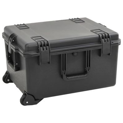 vidaXL Koffer für Flugreise Tragbar Schwarz 62,5x49,5x37 cm PP