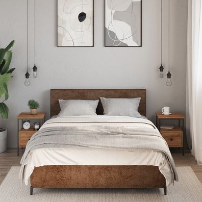 vidaXL Nachttische 2 Stk. Artisan-Eiche 34x36x50 cm Holzwerkstoff