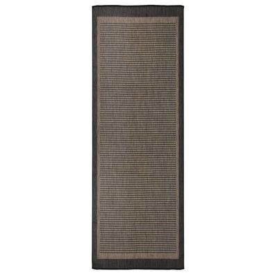 vidaXL Outdoor-Teppich Flachgewebe 80x250 cm Dunkelbraun