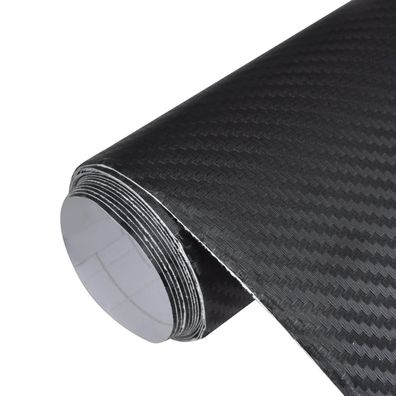 vidaXL Autofolie 3D Schwarz 100x150 cm
