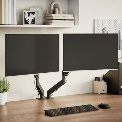 vidaXL Doppel-Monitorarm für Max 27 Zoll VESA 75/100 mm 20 kg