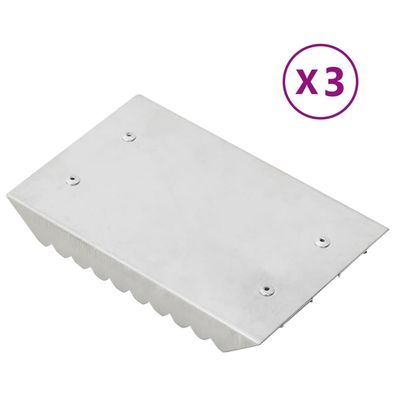 vidaXL Striegel 3 Stk. Silbern Aluminium