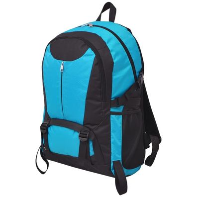 vidaXL Wanderrucksack 40 L Schwarz und Blau