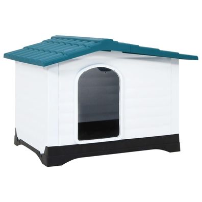 vidaXL Hundehütte Blau 90,5x68x66 cm Polypropylen