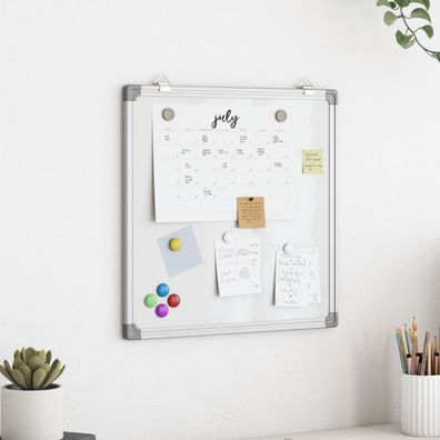 vidaXL Magnetisches Whiteboard 40x40x1,7 cm Aluminium