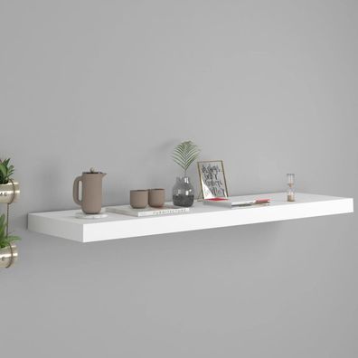 vidaXL Schweberegal Weiß 90x23,5x3,8 cm MDF