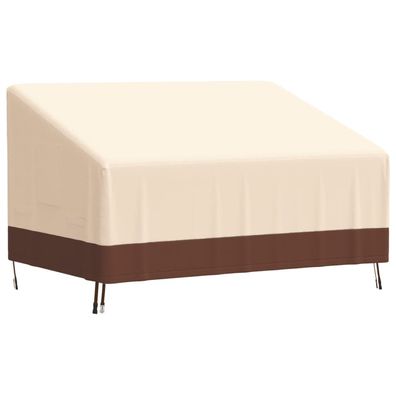 vidaXL Abdeckung für 2-Sitzer-Bank Beige 137x97x48/74 cm 600D Oxford