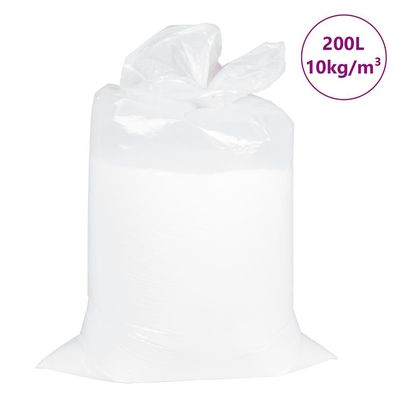 vidaXL EPS-Perlen Weiß 200 L