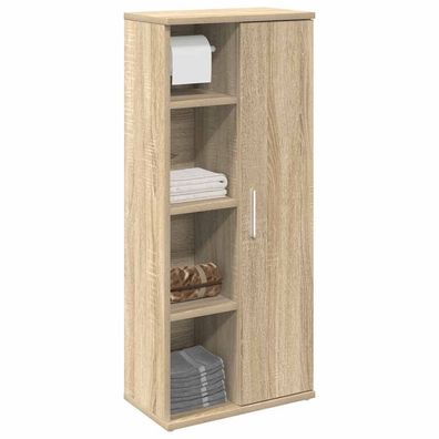 vidaXL Badezimmerschrank mit Rollenhalter Sonoma-Eiche 39x22x90 cm