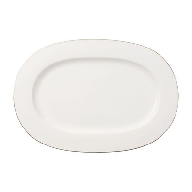 Villeroy & Boch Vorteilset 4 Stück Anmut Platinum No.1 Platte oval Premium Bone