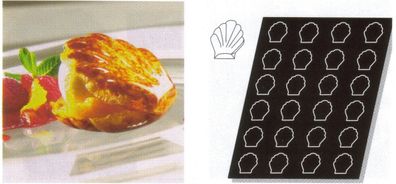 Sambonet Pasticceria Flexipan Form 60x40 24 Muscheln P0002-P00790-47740-79