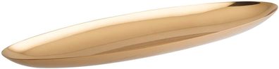 Sambonet Linea Q Edelstahl/PVD Gold Obstplatte Goccia 55519G46