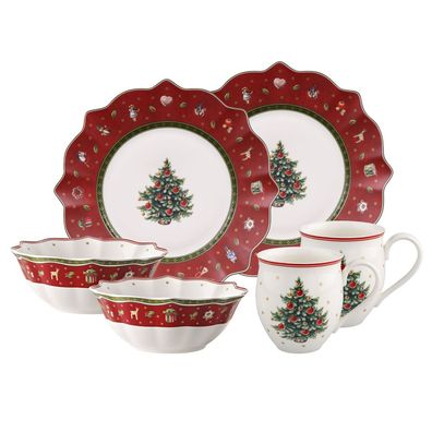 Villeroy & Boch 6 x Toy's Delight Breakfast for 2 rot, Set 6tlg. Vorteilsset 6 x