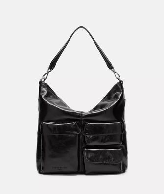 Liebeskind Berlin Leder Lack Distresse M Hobo Black