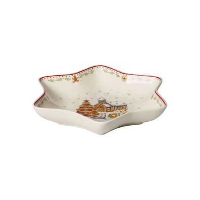 Villeroy & Boch 6 x Winter Bakery Delight Sternschale mittel, Lebkuchendorf Vorte