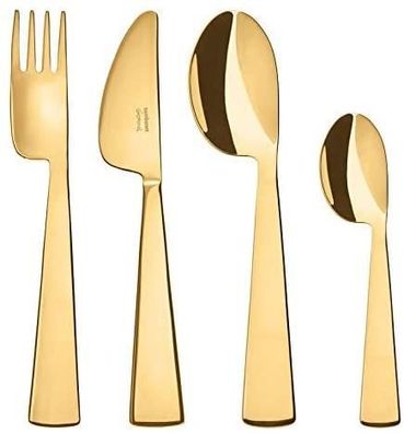 Sambonet Conca Giò Ponti Edelstahl/PVD Gold Kinderbesteck 4tlg. S0091-S00017-S1589
