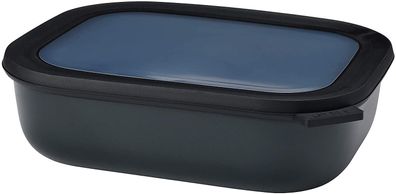 Mepal 4 Stück multischüssel cirqula rechteckig 2000 ml - nordic black 106259041100