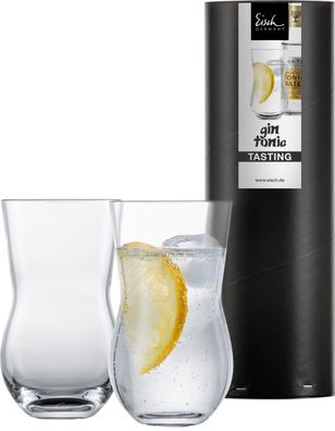Eisch Vorteilset 2 Stück 2 Gin & Tonic Gläser 519/61 GR in Geschenkröhre Spirits