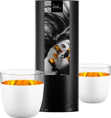 Eisch Vorteilset 2 Stück 2 Becher 104/15 in Geschenkröhre COSMO PURE WHITE 7741041