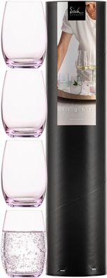 Eisch 4 Becher 500/91 mauve in Geschenkröhre LIGHT 78550084