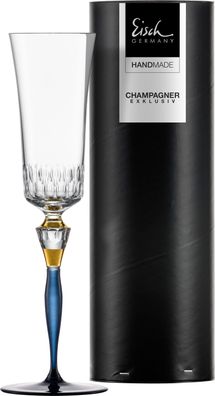 EISCH Champagnerglas 596/72 blau in Geschenkröhre Champagne Exclusiv 47759672