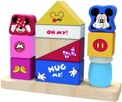 Mickey & Minnie Mouse Stapelspiel aus Holz 12-teilig