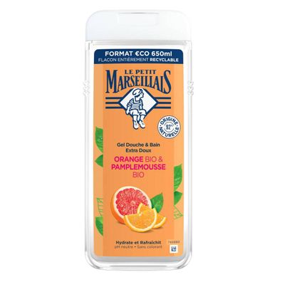 Le Petit Marseillais Duschgel & Badezusatz Orangen & Grapefruit – Frische Pflege