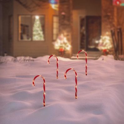 Ambiance Weihnachtsdeko Zuckerstangen 4 Stk