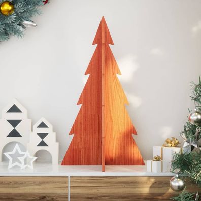 vidaXL Weihnachtsbaum Holz zum Schmücken 80 cm Massivholz Kiefer