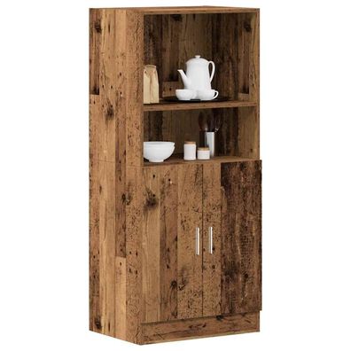 vidaXL Küchenschrank Altholz-Optik 57x41,5x131,5 cm Holzwerkstoff