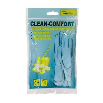 144x CLEAN-COMFORT, Latex-Haushaltshandschuh, blau, Gr. XL | Packung (1 Paare)