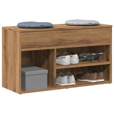 vidaXL Schuhbank Artisan-Eiche 80x30x45 cm Holzwerkstoff