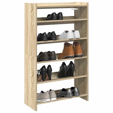 vidaXL Schuhregal Sonoma-Eiche 60x25x100 cm Holzwerkstoff