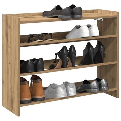 vidaXL Schuhregal Artisan-Eiche 80x25x61,5 cm Holzwerkstoff