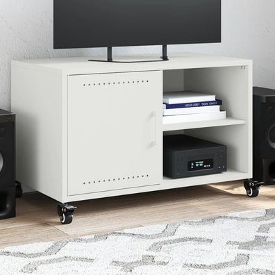 vidaXL TV-Schrank Weiß 68x39x43,5 cm Stahl