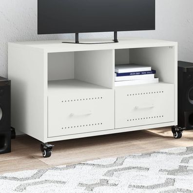 vidaXL TV-Schrank Weiß 68x39x43,5 cm Stahl