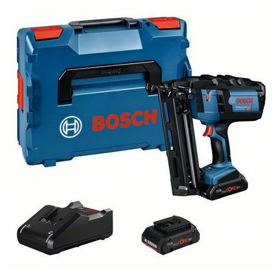 Bosch Akku Nagler Holznagler 2xProCORE 4.0Ah Ladegerät GNH 18V-64 M 0601481003