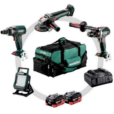 Metabo Akku Maschinen Combo Set Schrauber Schleifer Strahler 4.3.2 18V 685209000