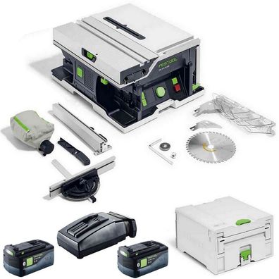 Festool Akku Tischkreissäge CSC SYS 50 EBI-Basic + 2xAkku BP + Ladegerät TCL6