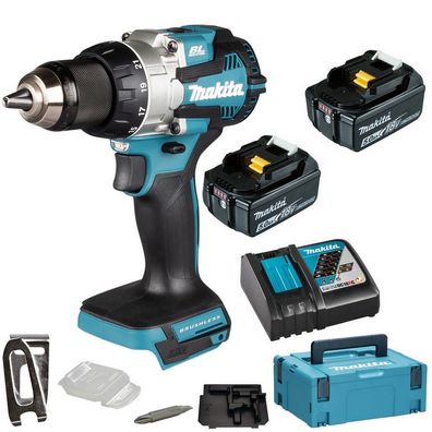 Makita Akku Bohrschrauber Bohren Schrauben Makpac 18V 2x5,0Ah 73Nm DDF489RTJ