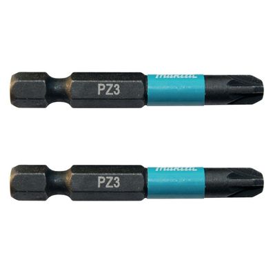 Makita Bit PZ3 Impact Black 2 Stück 50 mm 1/4 Zoll Sechskantaufnahme B-63769