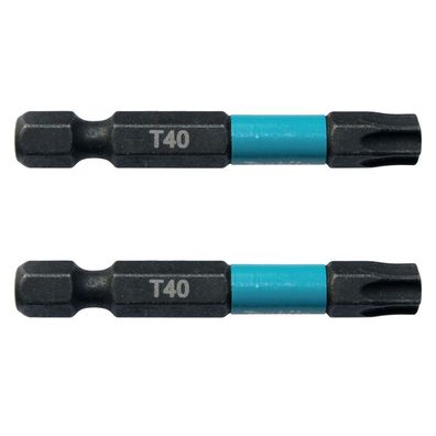 Makita Bit T40 Impact Black 2 Stück 50 mm 1/4 Zoll Sechskantaufnahme B-63812