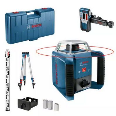 Bosch Rotationslaser Laser IP56 rot Koffer GRL 400 H Set Professional 06159940JY