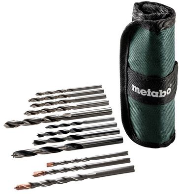 Metabo Bohrersortiment SP Set 13-teilig Holz Metall Stein Rolltasche 626728000